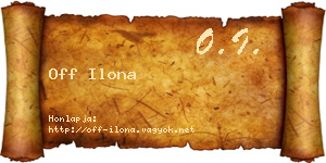 Off Ilona névjegykártya